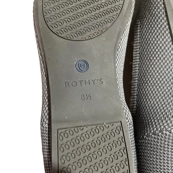 Rothy’s The Flat Slip On Ballet Shoes Gray Textile Size 8.5 Women’s - Picture 11 of 12